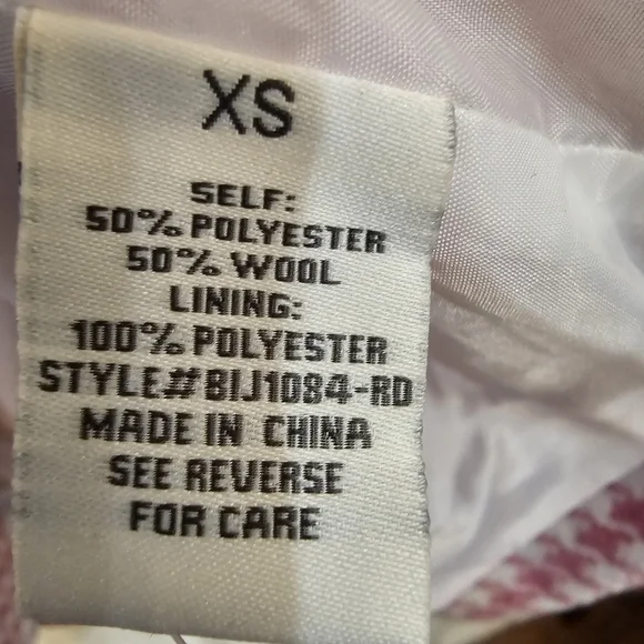 Women's Houndstooth Blazer Size XS - Picture 4 of 6